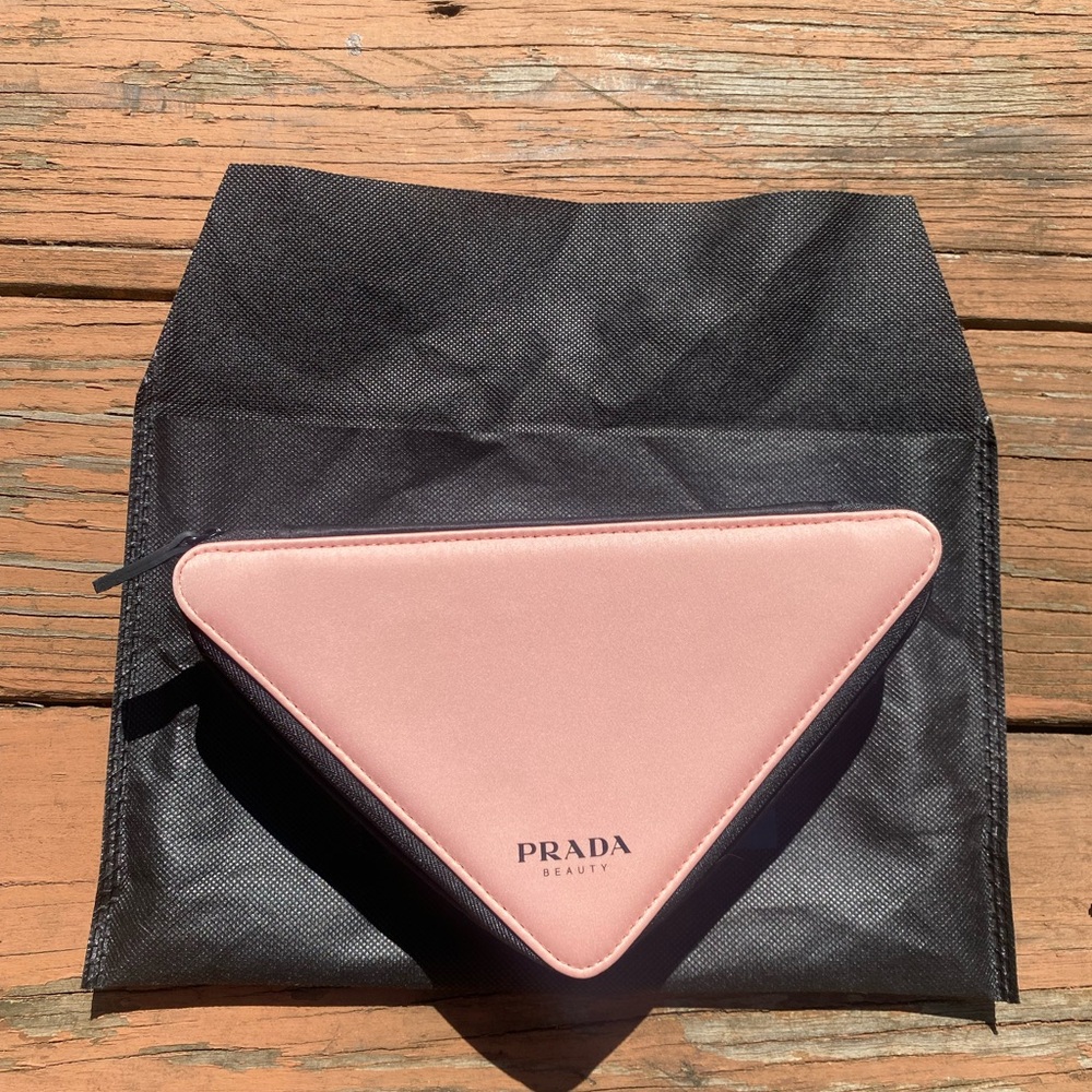Prada Pink Triangular Cosmetic Case
